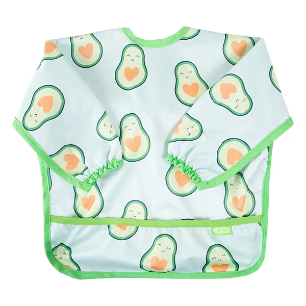 Babyjem Baskılı Blw Kollu Mama Önlüğü Avakado Desen - Yeşil - 6 - 12 Ay - Görsel 2