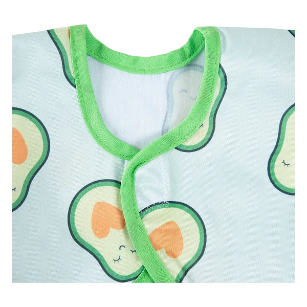 Babyjem Baskılı Blw Kollu Mama Önlüğü Avakado Desen - Yeşil - 6 - 12 Ay - Görsel 5