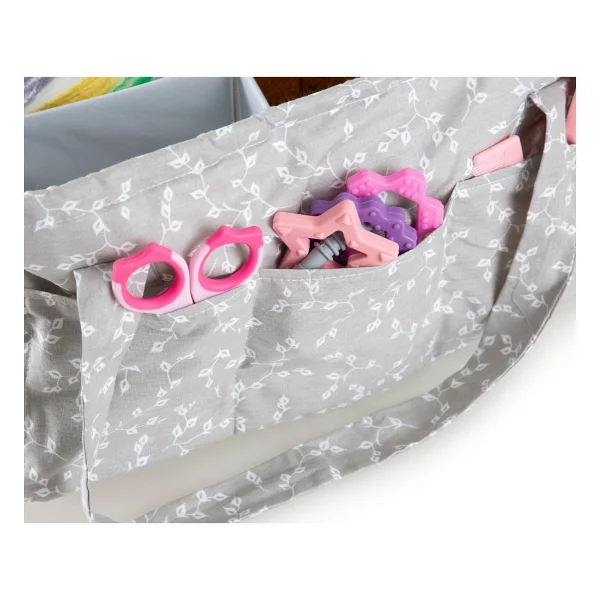 Babyjem Art-795 Gri Çiçek Katlamalı Anne Bebek Organizer - Görsel 4