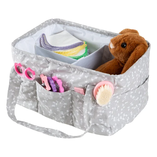 Babyjem Art-795 Gri Çiçek Katlamalı Anne Bebek Organizer - Görsel 6