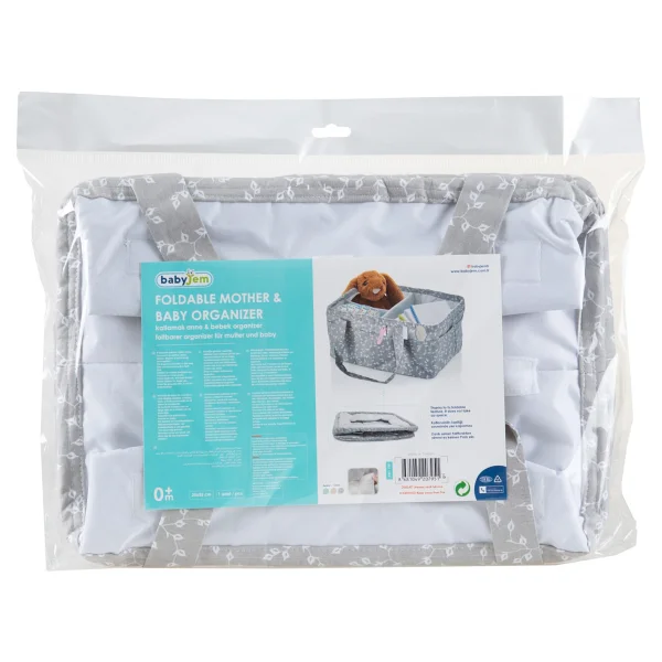 Babyjem Art-795 Gri Çiçek Katlamalı Anne Bebek Organizer - Görsel 8
