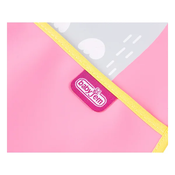 Babyjem Poli Muşamba Büyük Pembe Önlük - Görsel 5