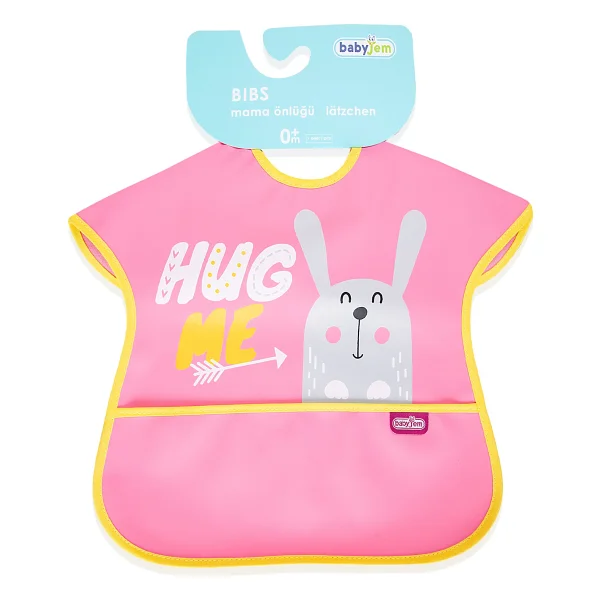 Babyjem Poli Muşamba Büyük Pembe Önlük - Görsel 7