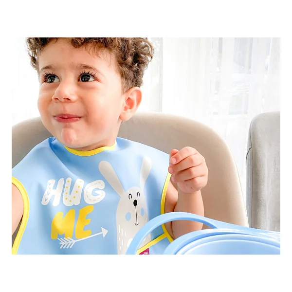 Babyjem Poli Muşamba Büyük Pembe Önlük - Görsel 8