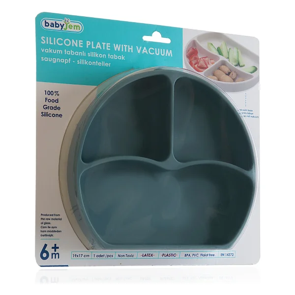 Babyjem Silikon Tabak Yeşil - Görsel 7