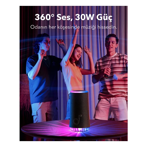 Anker Soundcore Glow Mavi Bluetooth Hoparlör - Görsel 2