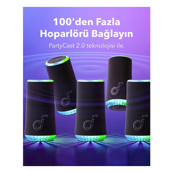Anker Soundcore Glow Mavi Bluetooth Hoparlör - Görsel 5