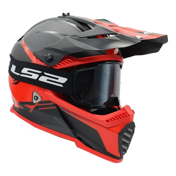 Ls2 Charger Goggles Motokros Gözlük (Irıdıum Camlı) Siyah - Görsel 2