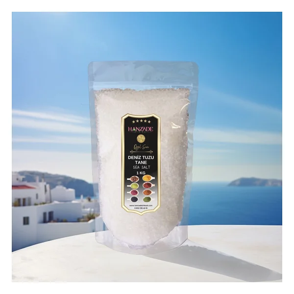 Hanzade Bitkisel Saf Deniz Tuzu Tane Granül Iyot Ilavesiz 1 kg x 2 Adet - 2 kg - Görsel 4