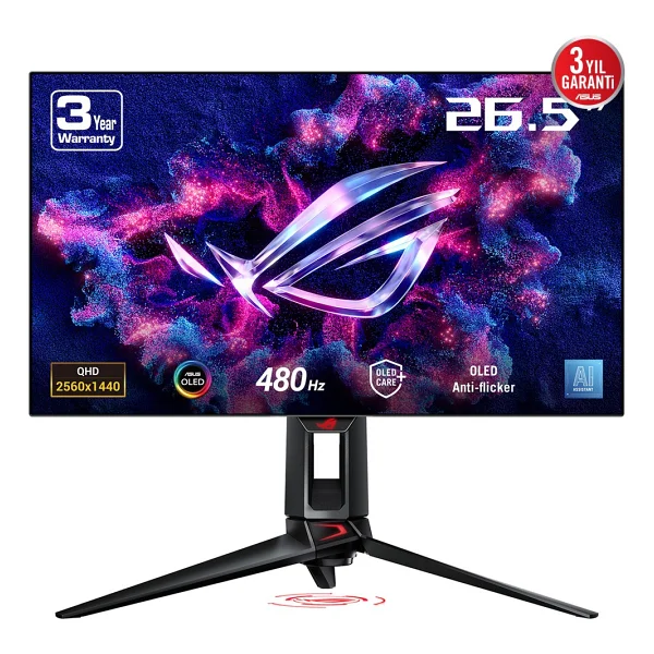 Asus Rog Swift Pg27aqdp 27" 0.03 Ms 2k Pivot 480 Hz OLED Oyuncu Monitörü - Görsel 4