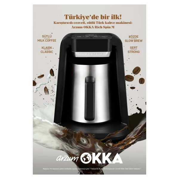 Arzum Okka Rich Spin M Ok0012-K Krom Türk Kahve Makinesi - Görsel 6