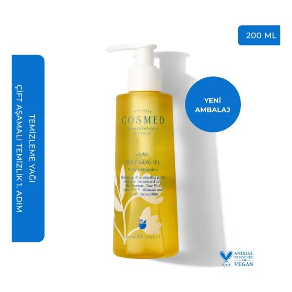Cosmed Atopia 200 Ml Yüz Ve Vücut Temizleme Yağı - Görsel 4