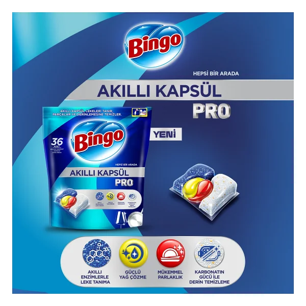Bingo Akıllı Kapsül Pro Bulaşık Makinesi Tableti 50'li - Görsel 4