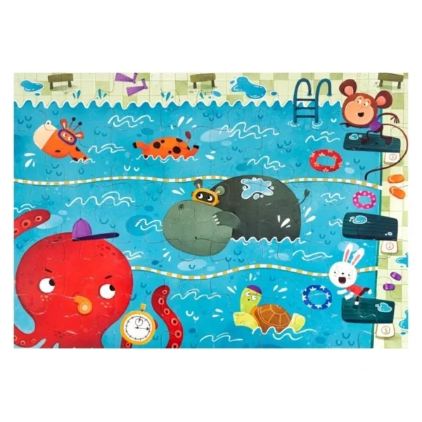 Eolo Yer Puzzle-40 Parça Puzzle - Yüzme Yarışı - Görsel 3