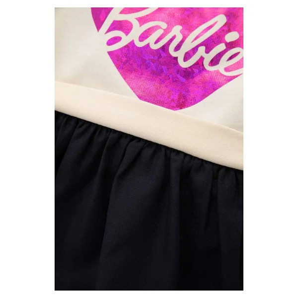 Defacto Kız Bebek Bisiklet Yaka Barbie Uzun Kollu Sweatshirt Elbise D2542a524au - 4 - 5 Yaş - Ekru-Er233 - Görsel 3