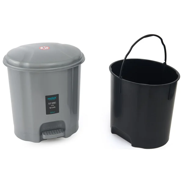 Motek Elit Pedallı Plastik 12 Lt Çöp Kovası - Görsel 4