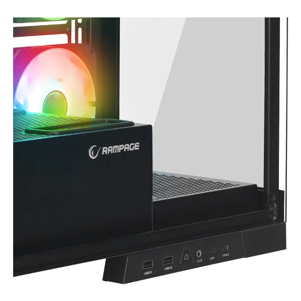 Rampage Hydra V2 ARGB Fanlı E-ATX Oyuncu Kasası - Görsel 7