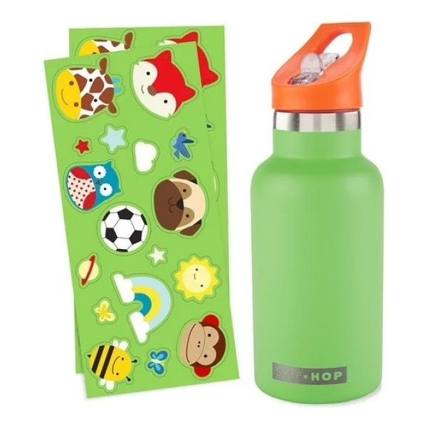 Skip Hop Spark Style Stickerlı 350 Ml Pipetli Paslanmaz Çelik Suluk - Görsel 5