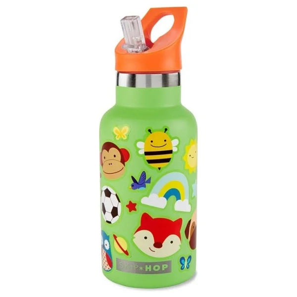 Skip Hop Spark Style Stickerlı 350 Ml Pipetli Paslanmaz Çelik Suluk - Görsel 4