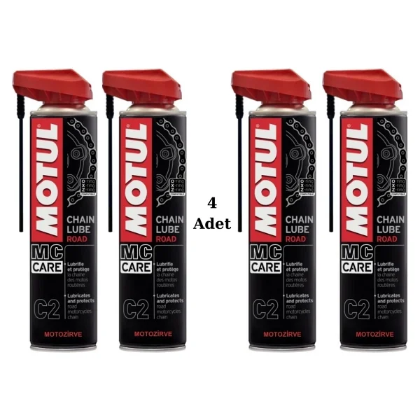 Motul C2 Motosiklet Zincir Yağı Sprey 400 Ml Road (4 Adet) - Görsel 2