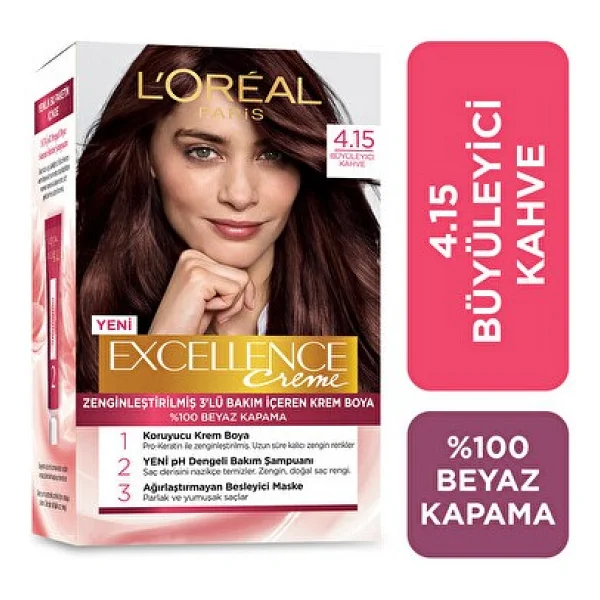 L'oreal Paris Excellence Creme 4.15 Büyüleyici Kahve Saç Boyası - Görsel 4