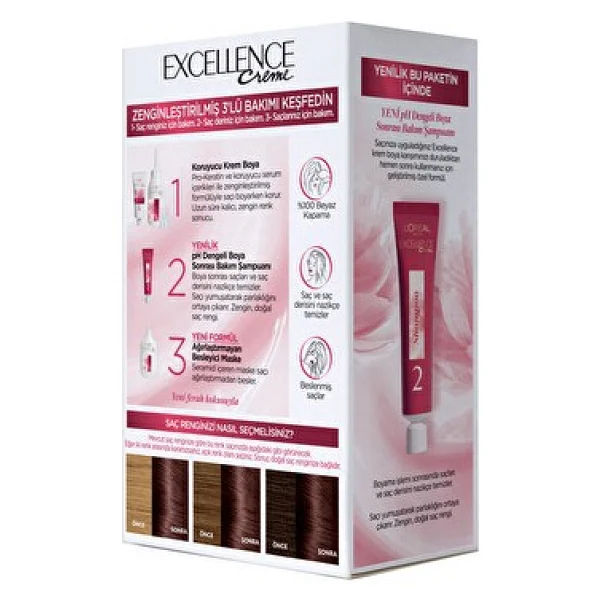 L'oreal Paris Excellence Creme 4.15 Büyüleyici Kahve Saç Boyası - Görsel 7