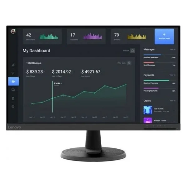 Lenovo C24-40 63dckat6tk 23.8" 4 Ms Full HD 75 Hz Monitör - Görsel 2