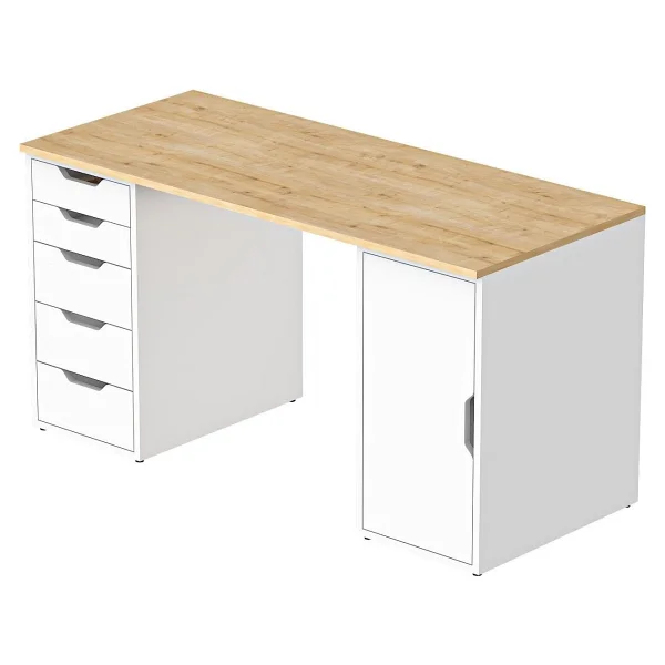 Dekorex Clm112 Dolaplı 5 Çekmeceli Çalışma Masası - Görsel 8