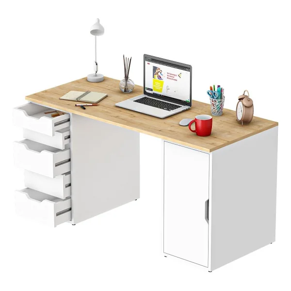 Dekorex Clm112 Dolaplı 5 Çekmeceli Çalışma Masası - Görsel 9