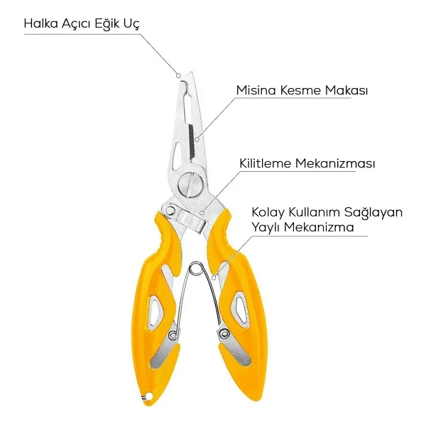 Bauer Balıkçı Pensesi - Sarı (Kitlenebilir Model) - Görsel 3