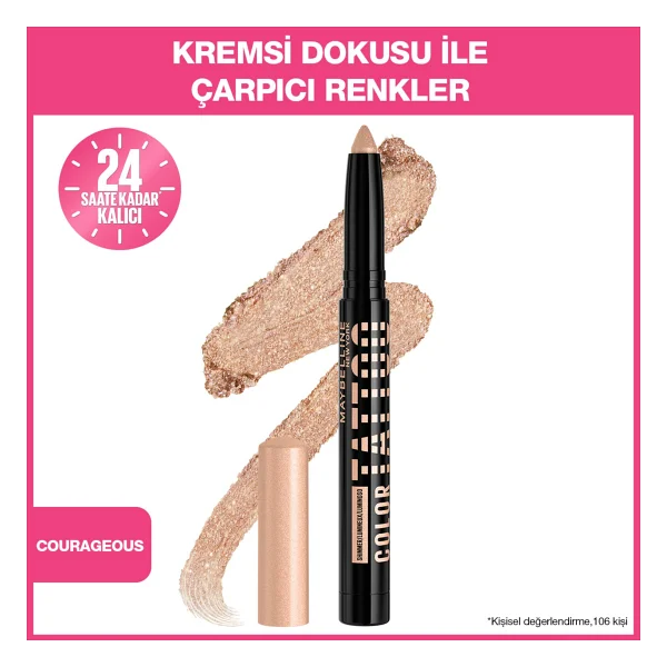 Maybelline Color Tattoo Eye Stix 24h Courageous Kalem Far - Görsel 3