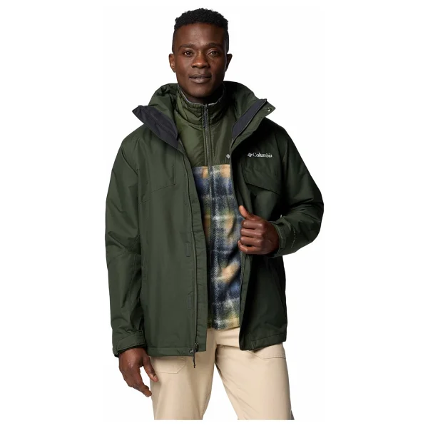 Columbia Bugaboo III Fleece Interchange 3IN1 WM8497-366 Kapüşonlu Koyu Yeşil Erkek Mont - Görsel 4
