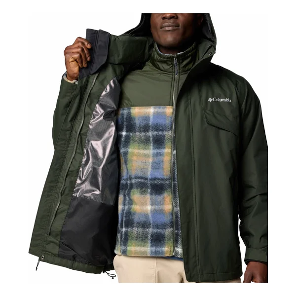 Columbia Bugaboo III Fleece Interchange 3IN1 WM8497-366 Kapüşonlu Koyu Yeşil Erkek Mont - Görsel 5
