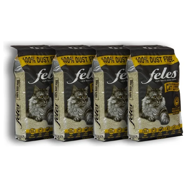 Feles Tozsuz 10 Lt 4'lü Kedi Kumu - Görsel 2