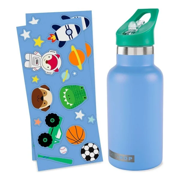 Skip Hop Spark Style Stickerlı 350 Ml Pipetli Paslanmaz Çelik Suluk - Görsel 8
