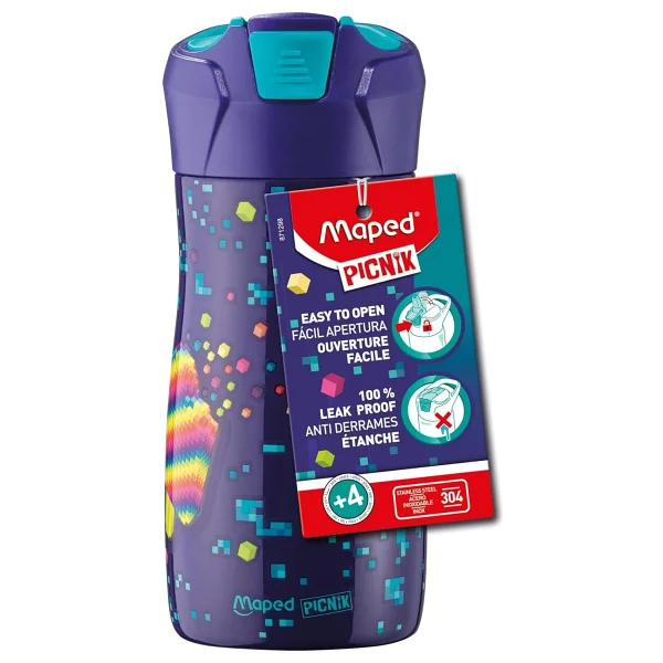 Maped 871298 Picnik Pixel 430 Ml Paslanmaz Çelik Matara - Görsel 6