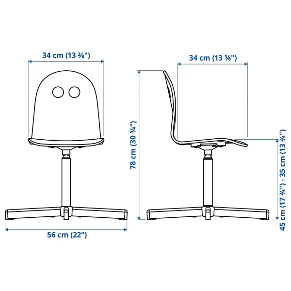 Ikea Valfred/Sıbben Çocuk Çalışma Sandalyesi - Görsel 6