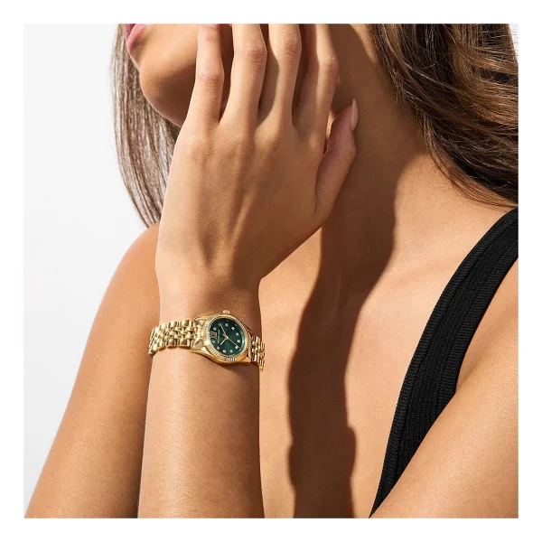 Michael Kors Petite Lexington Pave Mk4842 Altın-Yeşil Kadın Kol Saati - Görsel 7