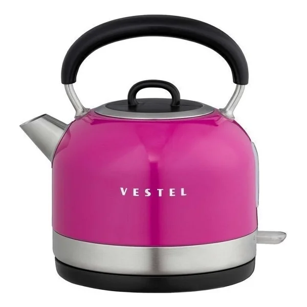 Vestel Retro Pembe 2200 W 1.7 Lt Çelik Kettle - Görsel 3