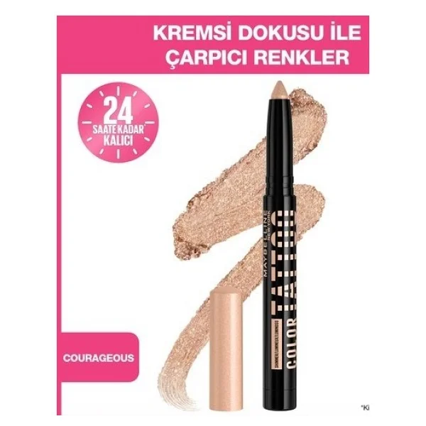 Maybelline Color Tattoo Eye Stix 24h Courageous Kalem Far - Görsel 2