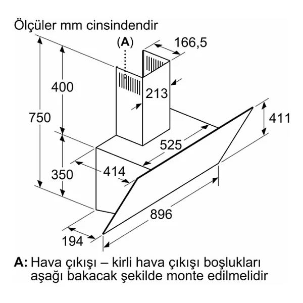 Bosch Dwk97pj60t Siyah Duvar Tipi Davlumbaz - Görsel 5