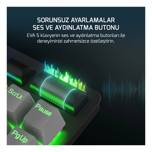 Gamepower Eva 5 Tkl Blue Switch Kablolu Mekanik Oyuncu Klavyesi - Görsel 3