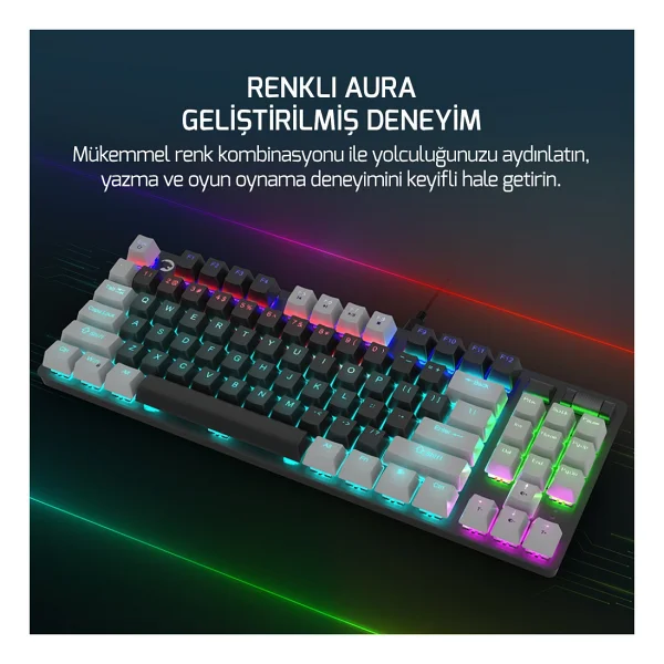 Gamepower Eva 5 Tkl Blue Switch Kablolu Mekanik Oyuncu Klavyesi - Görsel 5
