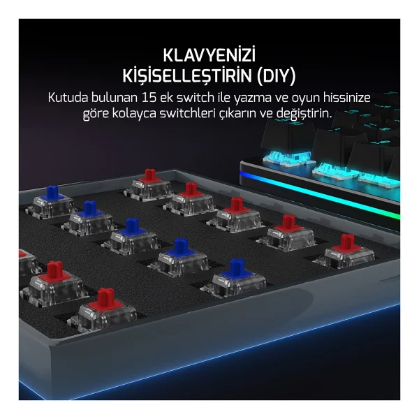 Gamepower Calypso V2 RGB Blue Switch Kablolu Mekanik Oyuncu Klavyesi - Görsel 3