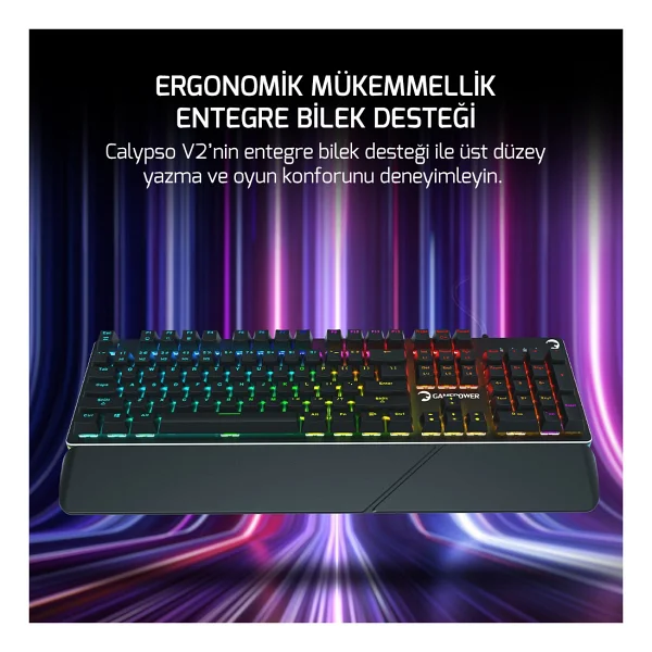 Gamepower Calypso V2 RGB Blue Switch Kablolu Mekanik Oyuncu Klavyesi - Görsel 6