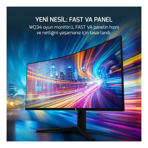 Gamepower Wq34 34'' 1 Ms Wqhd Curved 180 Hz Oyuncu Monitörü - Görsel 2