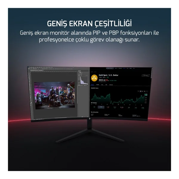 Gamepower Wq34 34'' 1 Ms Wqhd Curved 180 Hz Oyuncu Monitörü - Görsel 7