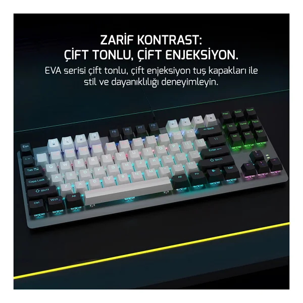 Gamepower Eva 3 Tkl Red Switch Kablolu Mekanik Oyuncu Klavyesi - Görsel 6