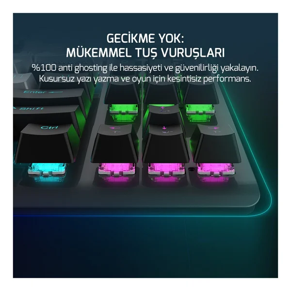 Gamepower Eva 3 Tkl Red Switch Kablolu Mekanik Oyuncu Klavyesi - Görsel 8