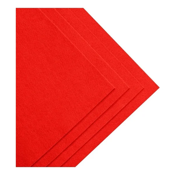 EUROLUXE Kırmızı Renk Metrelik Ince Keçe Kumaş Keçe 1 Mm Aktivite Keçesi Renkli Keçe 1 Metre 100 Cm X 100 Cm